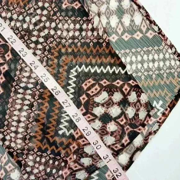 Express boho printed high slit midi skirt size small - Picture 5 of 9